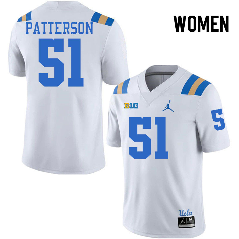 Women #51 Isaiah Patterson Big 10 Conference College Football Jerseys Stitched-White